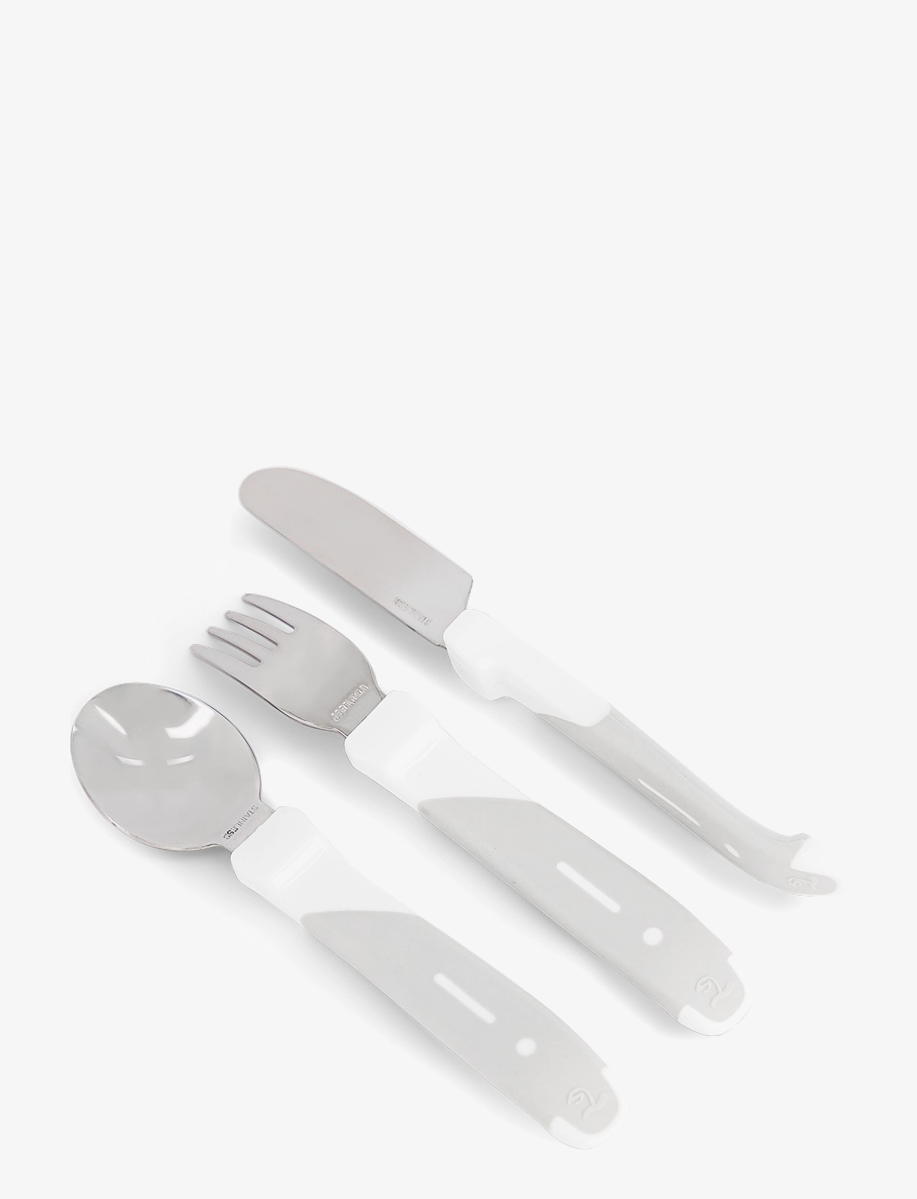 Twistshake - Twistshake Learn Cutlery Stainless Steel - serveringssæt - white - 2