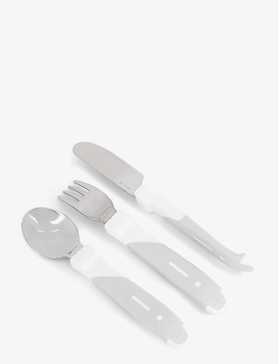 Twistshake - Twistshake Learn Cutlery Stainless Steel - lauanõude komplektid - white - 2