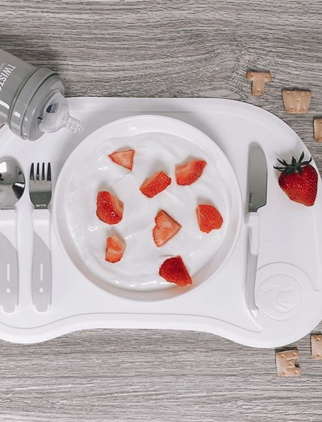 Twistshake Learn Cutlery Stainless Steel, One Size, Meal Time, Weiß - Cutlery, Kinder