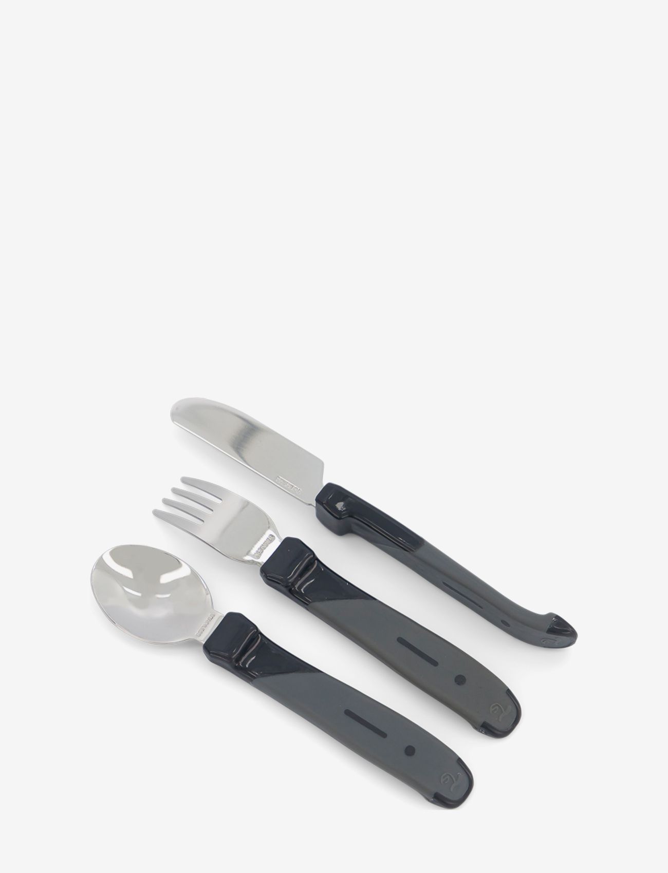 Twistshake - Twistshake Learn Cutlery Stainless Steel 12+m Black - serveringssæt - black - 2