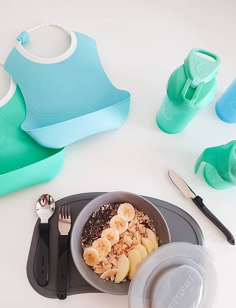 Twistshake - Twistshake Learn Cutlery Stainless Steel 12+m Black - zemākās cenas - black - 2