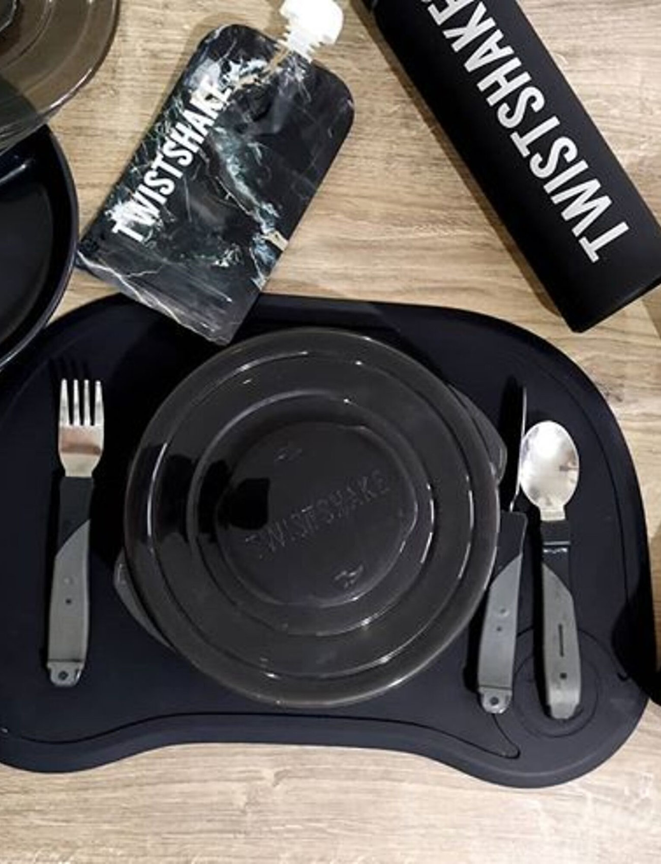 Twistshake - Twistshake Learn Cutlery Stainless Steel 12+m Black - serveringssæt - black - 4