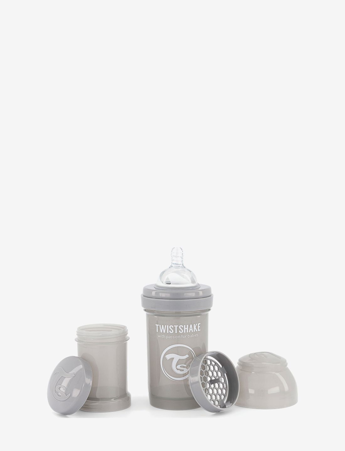 Twistshake - Twistshake Anti-Colic Baby Bottle - babyflessen - pastel grey - 0