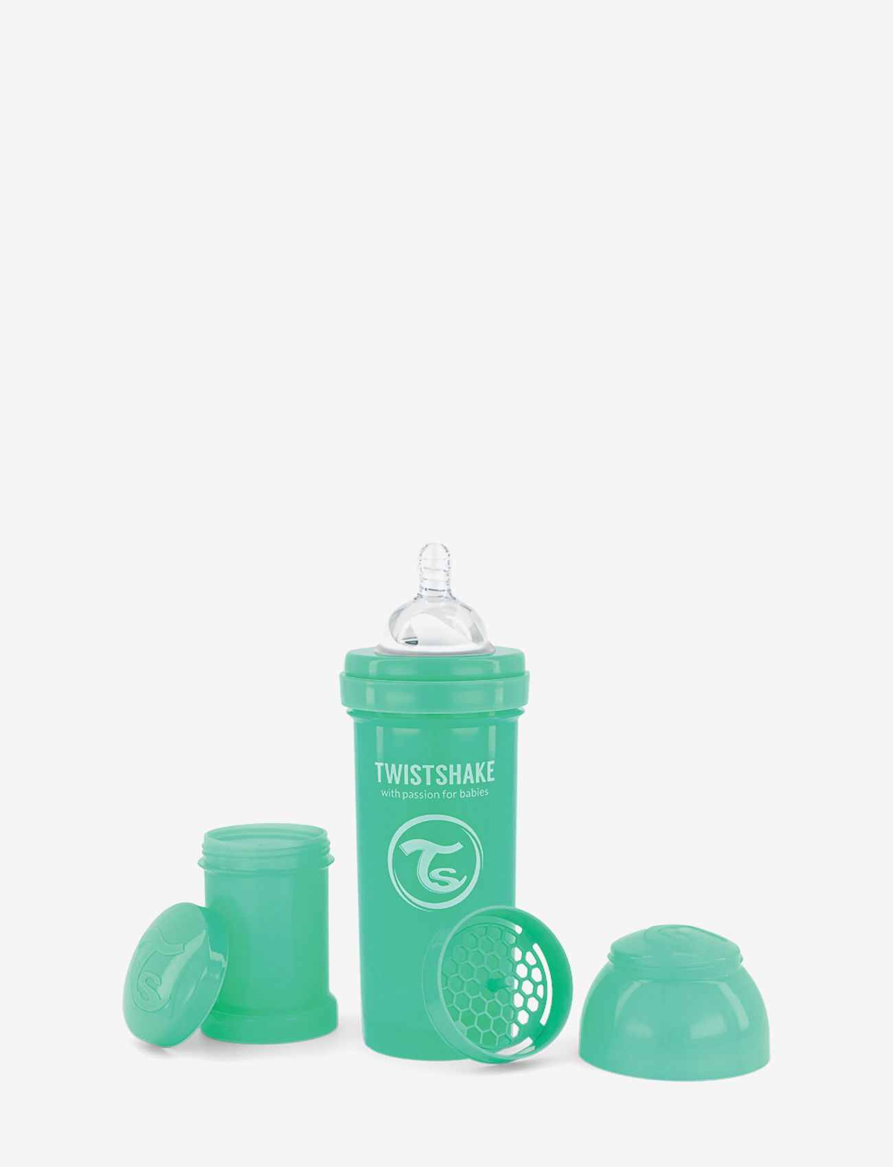 Twistshake - Twistshake Anti-Colic 260ml Pastel Green - baby bottles - green - 0