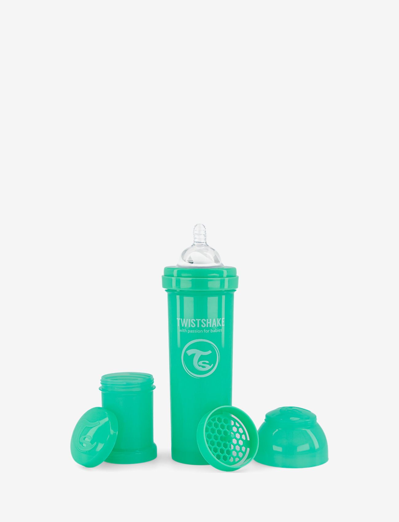 Twistshake - Twistshake Anti-Colic 330ml Pastel Green - nappflaskor - green - 0