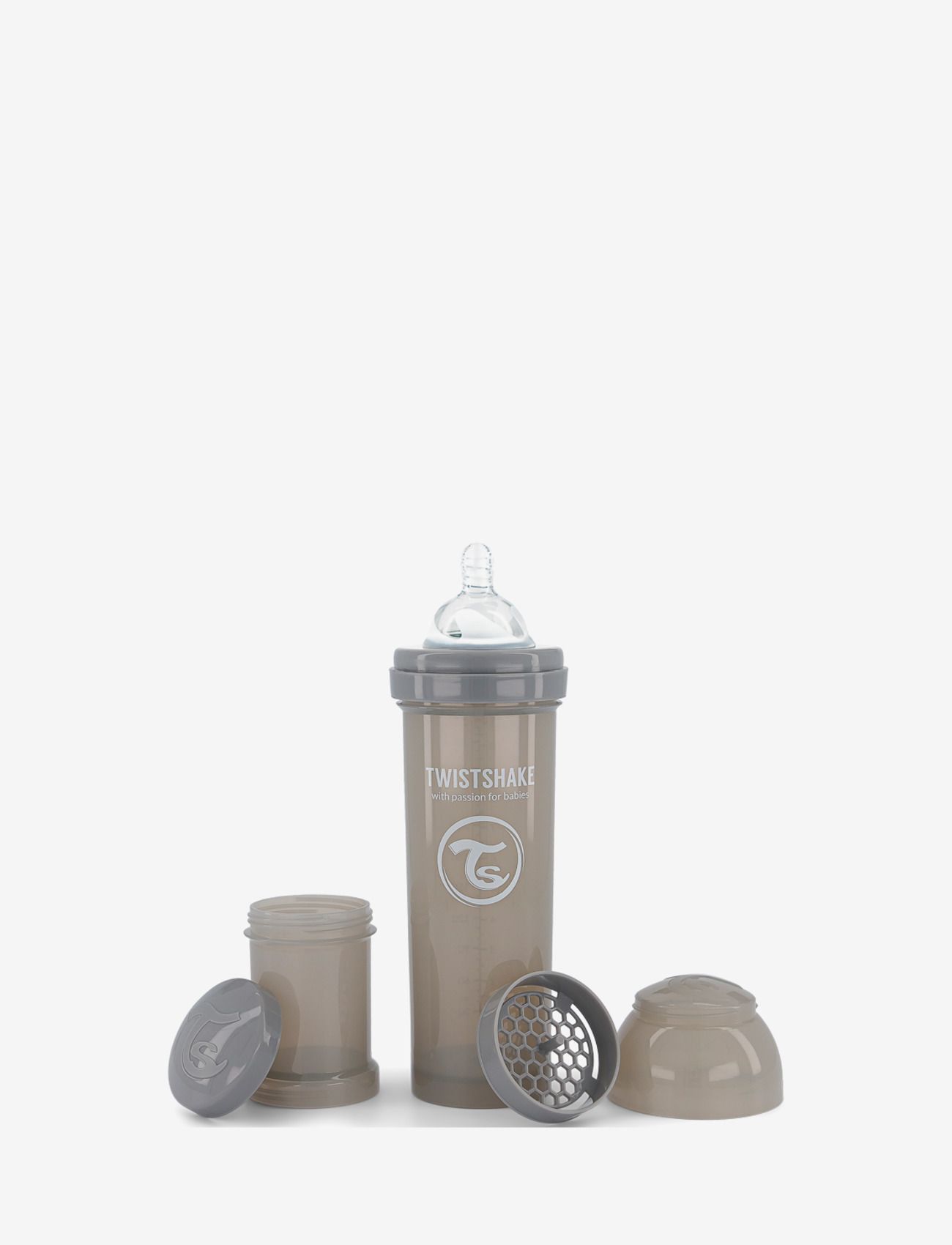 Twistshake - Twistshake Anti-Colic 330ml Pastel Grey - baby bottles - pastel grey - 1
