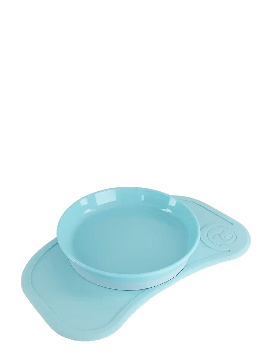 Twistshake - Click-mat mini + Plate - trauku komplekti - pastel blue - 2
