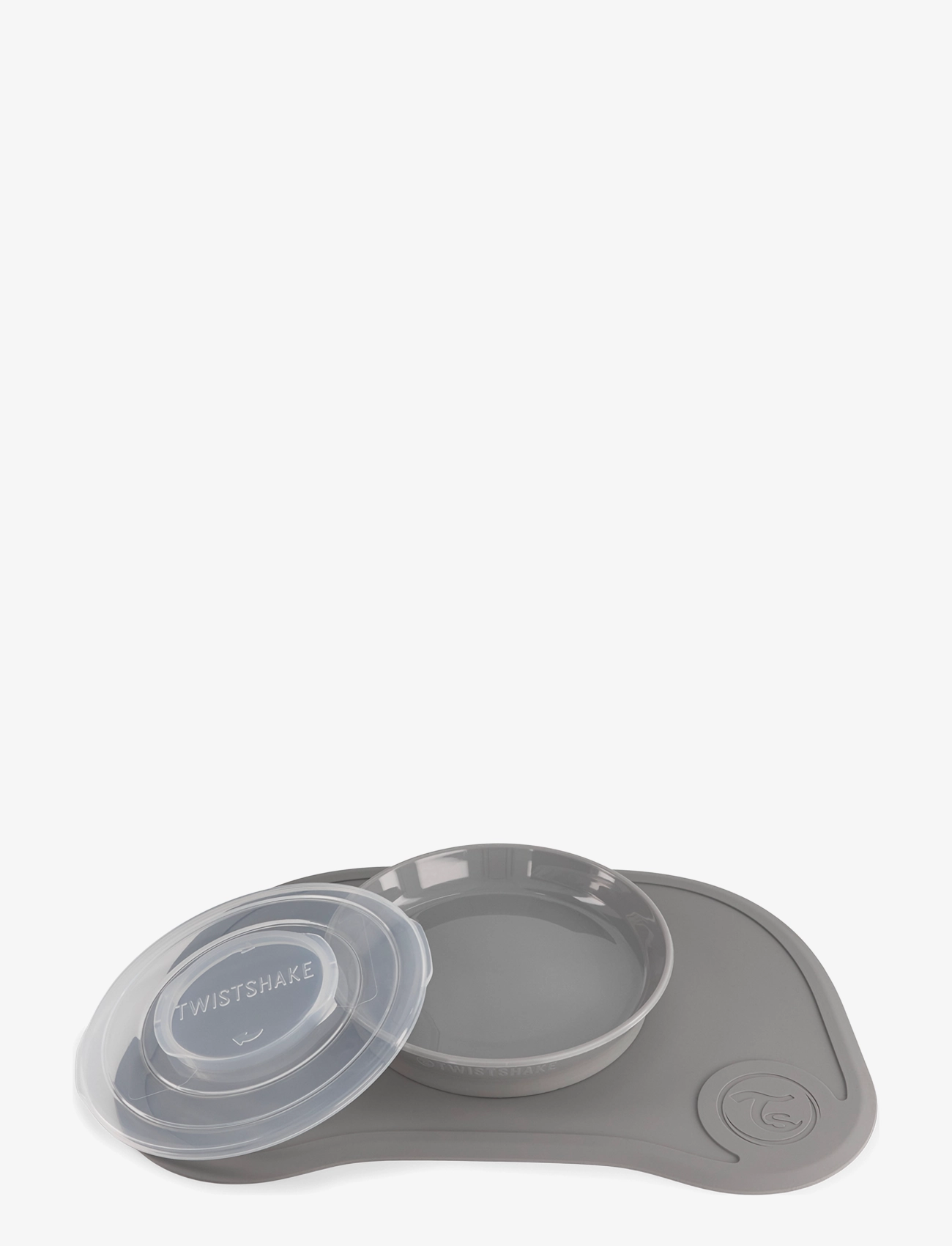 TWISTSHAKE Click-Mat Mini + Plate Grau - One Size - Kinder