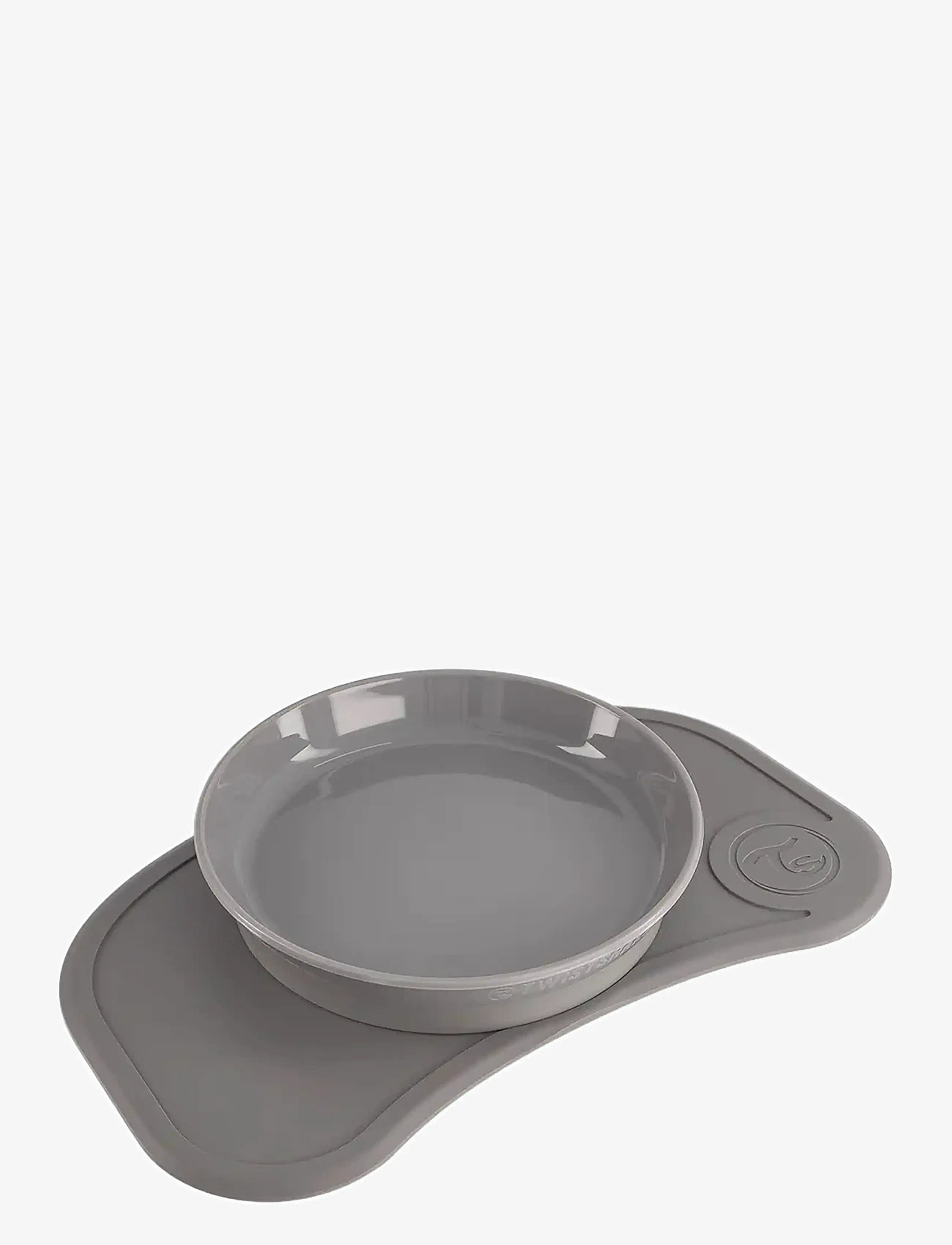Twistshake - Click-mat mini + Plate - essgeschirr - pastel grey - 2