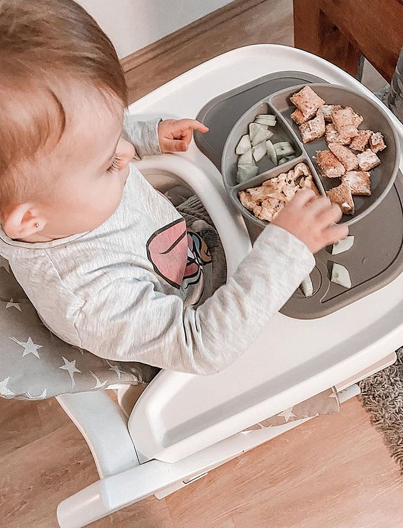 Twistshake - Click-mat mini + Plate - essgeschirr - pastel grey - 0