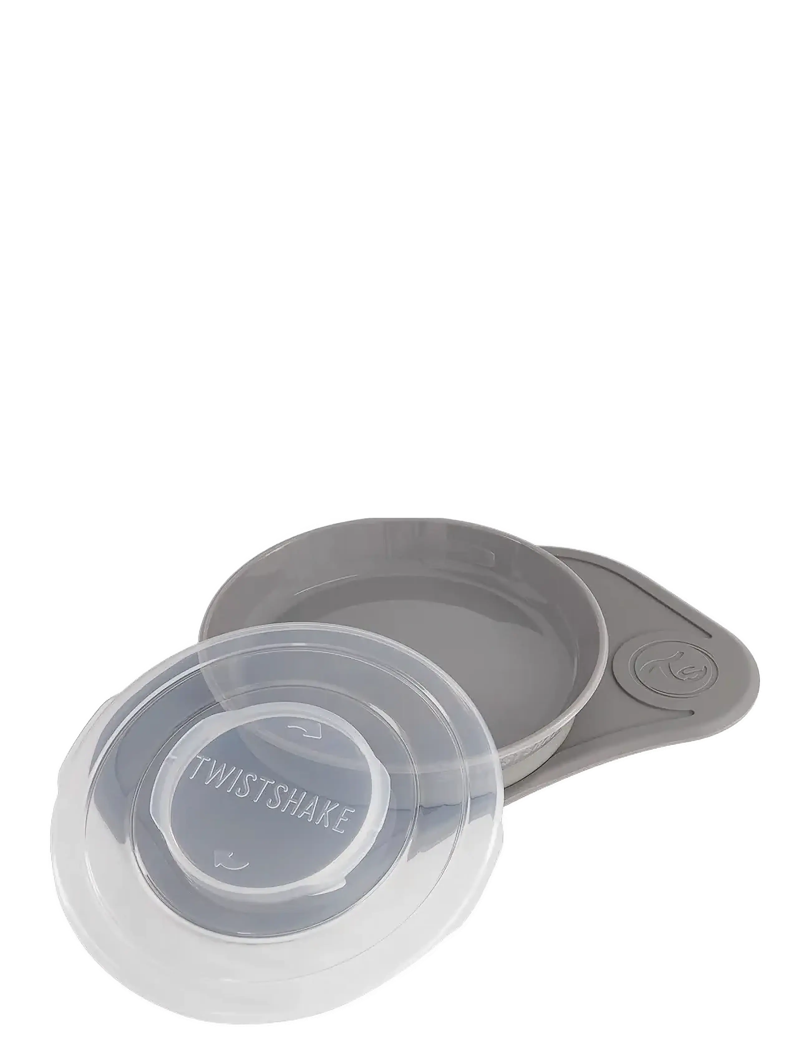 Twistshake - Click-mat mini + Plate - Õhtusöögikomplektid - pastel grey - 3