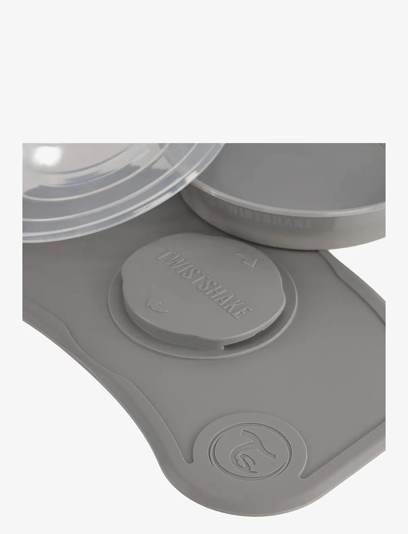 Twistshake - Click-mat mini + Plate - essgeschirr - pastel grey - 5