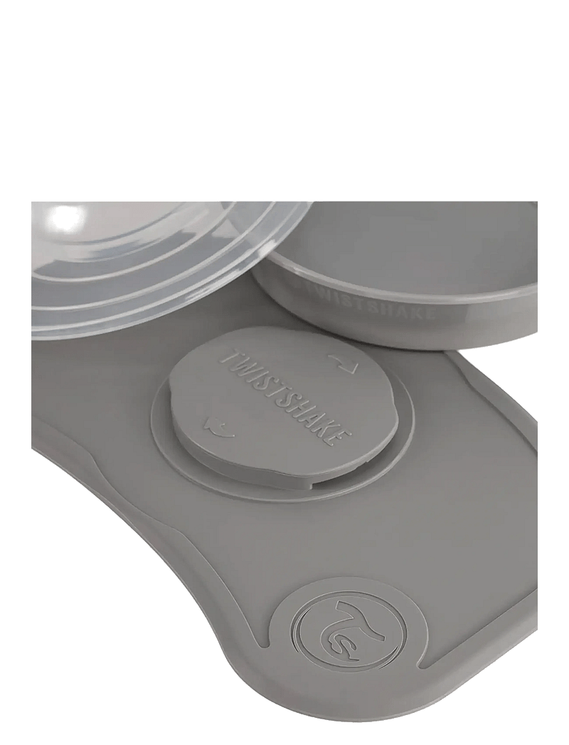 Twistshake - Click-mat mini + Plate - essgeschirr - pastel grey - 5