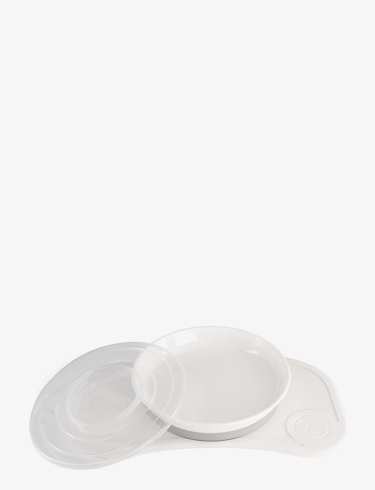 Twistshake Click-Mat Mini + Plate, Baby Spisetallerken Med Måtte, Hvid, Str: ONE SIZE