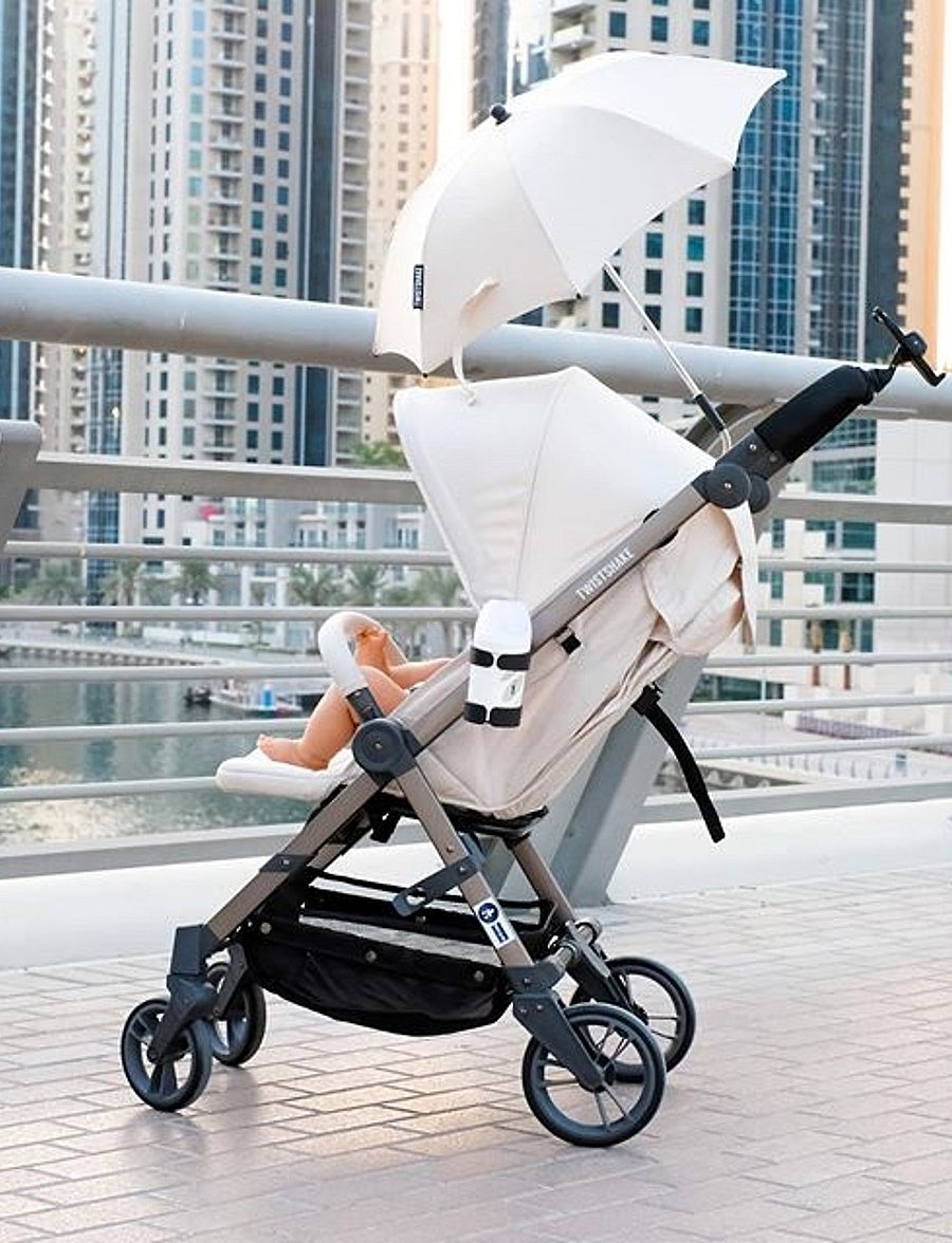 Twistshake - Twistshake Tour Umbrella Beige - housses de protection contre le soleil et la pluie - beige - 0