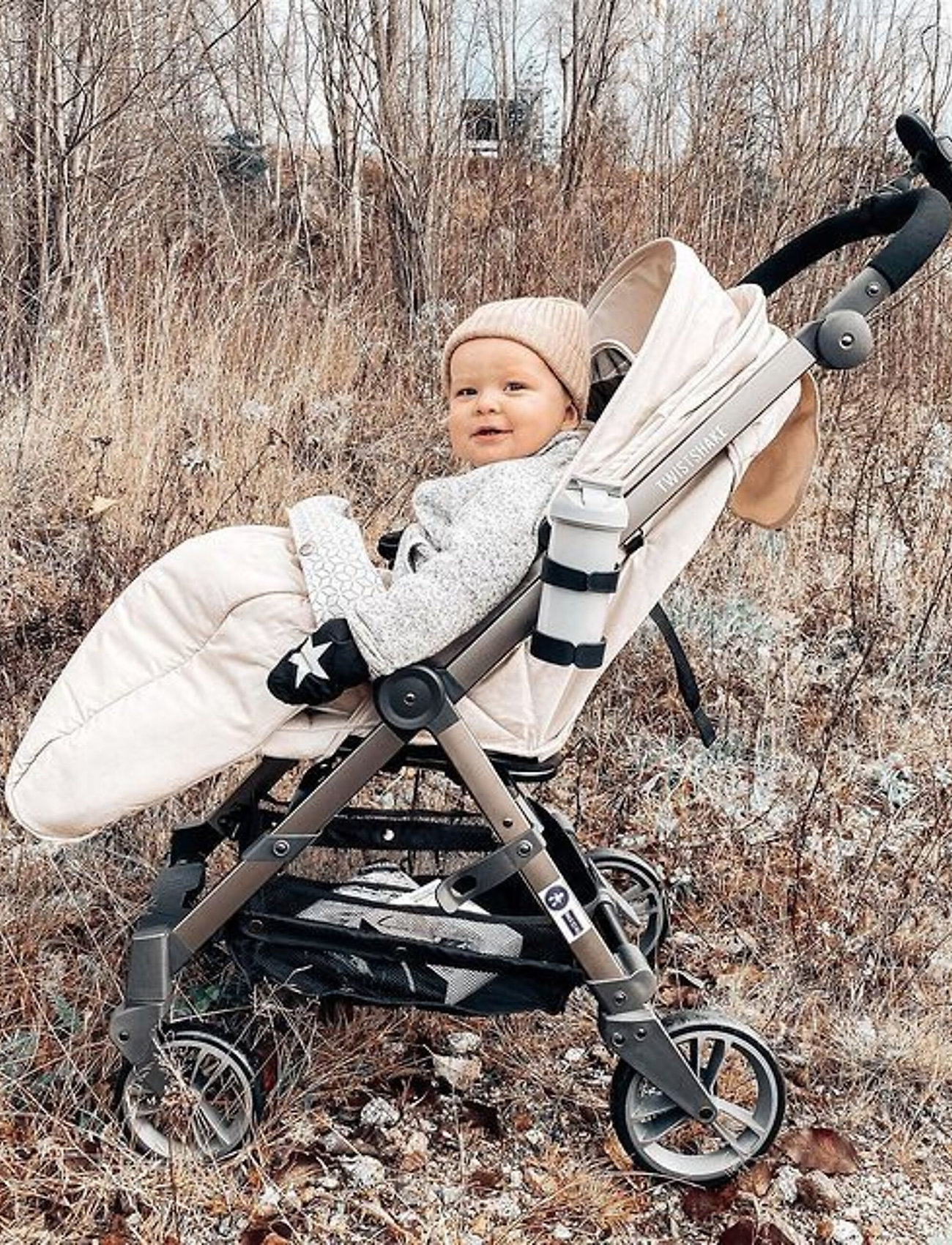 Twistshake Tour Seat Liner + Foot Muff Beige, One Size, Strollers & Accessories, Blau - Stroller Kinder