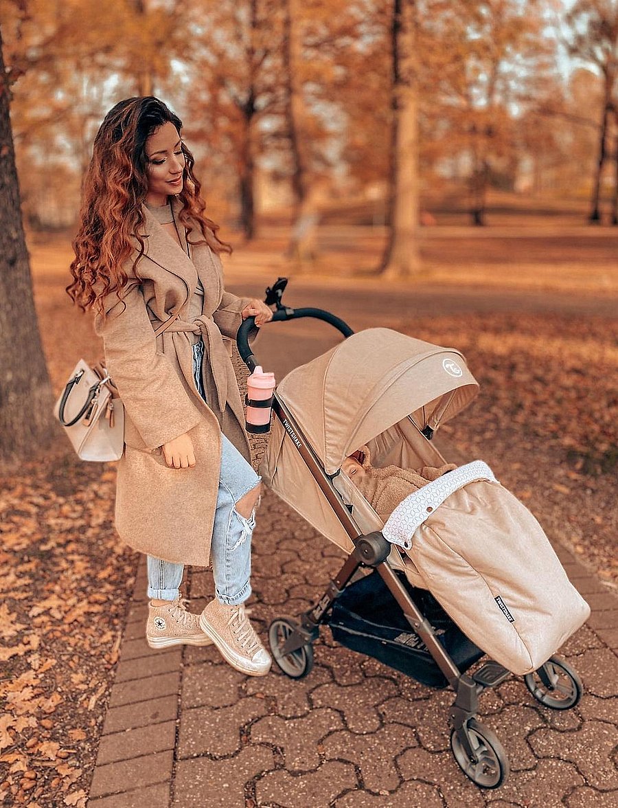 Twistshake - Twistshake Tour Seat Liner + Foot Muff Beige - vaunutarvikkeet - beige - 3