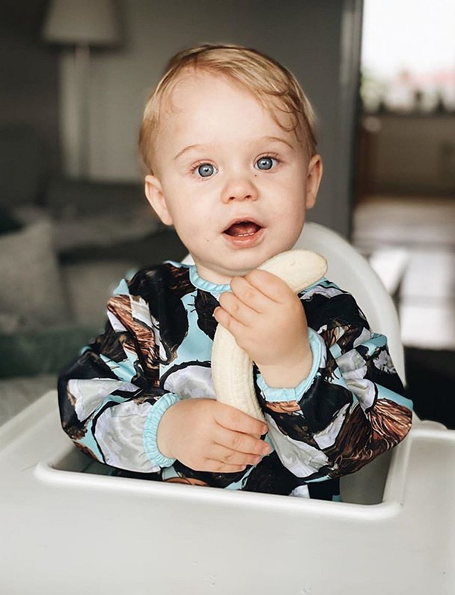 Twistshake - Twistshake Long Sleeve Bib Coconut - langarmlätzchen - brown - 2
