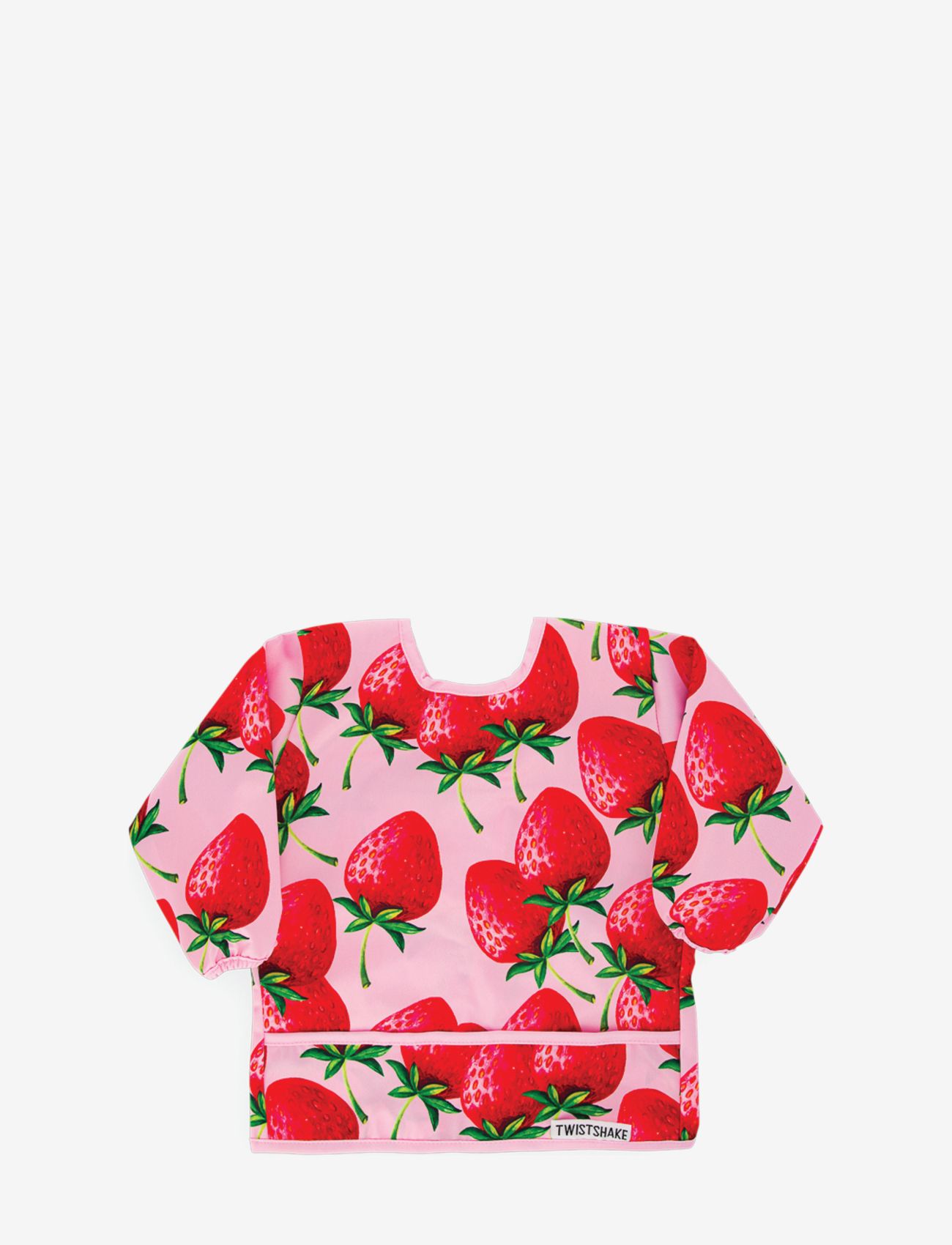 Twistshake Twistshake Long Sleeve Bib Strawberry - Babyprodukter - STRAWBERRY / pink/rose
