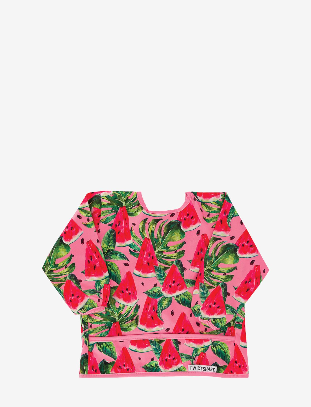 Twistshake Long Sleeve Bib Watermelon, One Size, Bibs, Rosa - Bib, Kinder