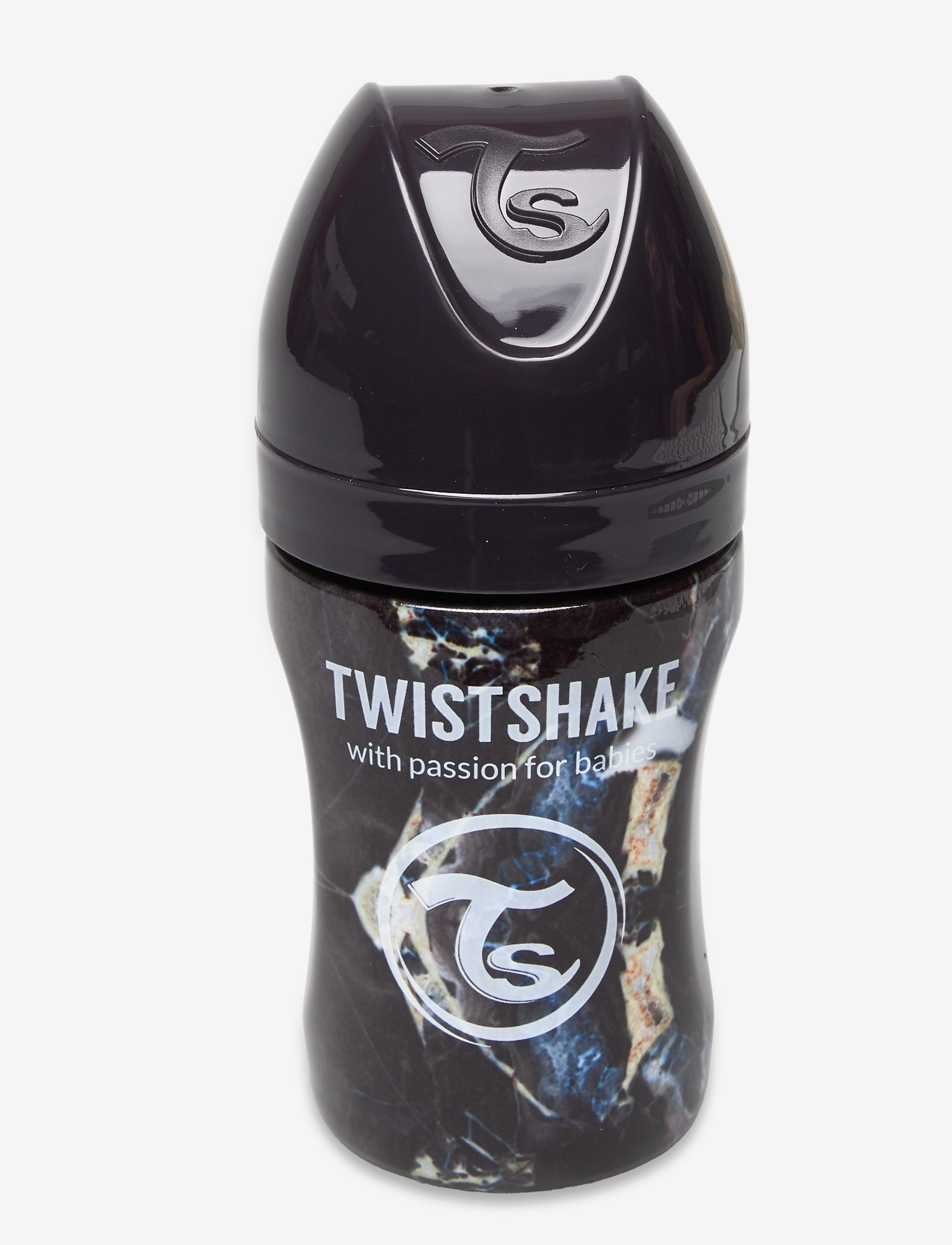 Twistshake Twistshake Anti-Colic Stainless Steel 260ml Marble Black - Toitmine - MARBLE BLACK / black