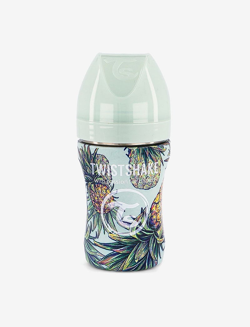 Twistshake - Twistshake Anti-Colic Stainless Steel 260ml Pineapple - babyflaschen - green - 0