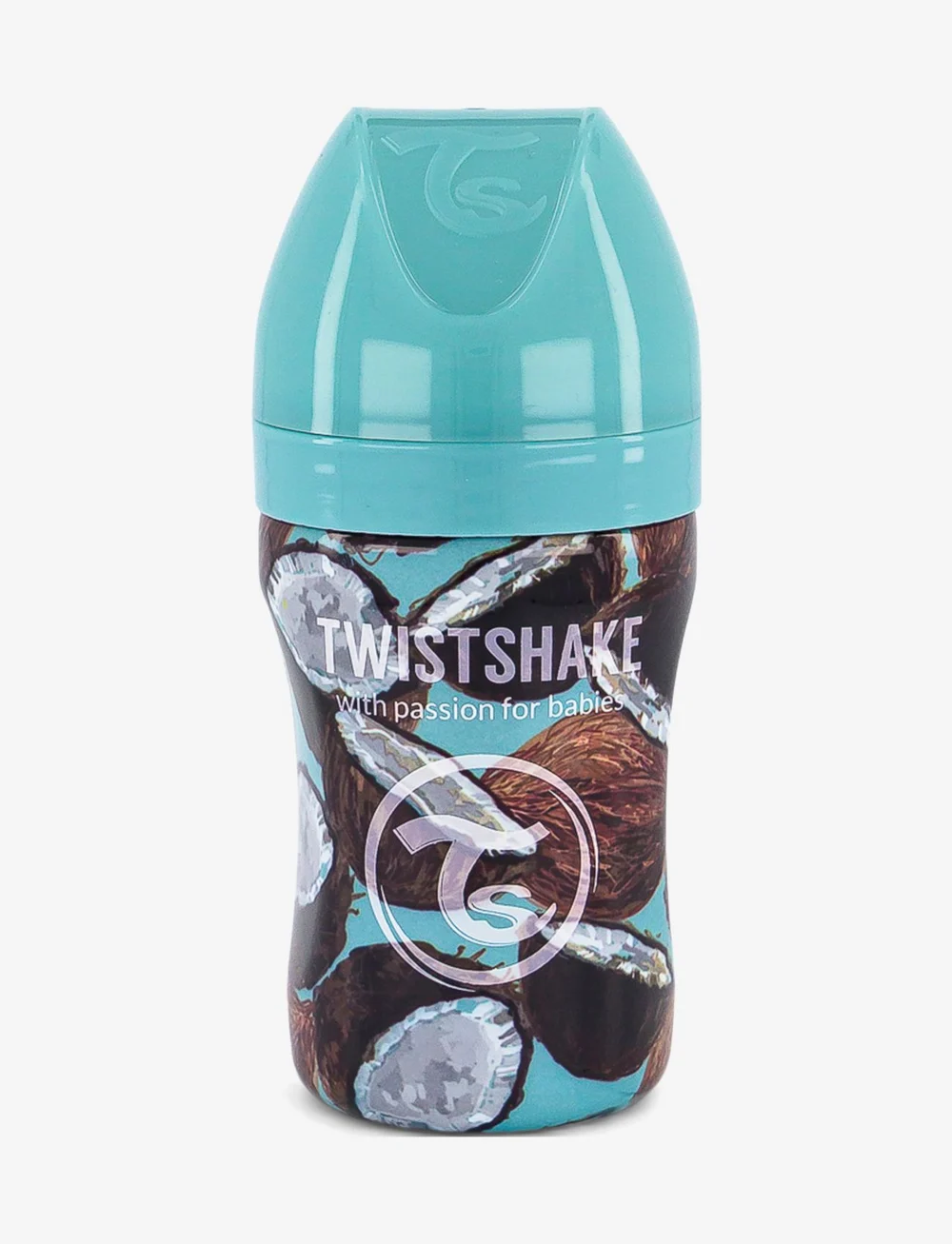 Twistshake - Twistshake Anti-Colic Stainless Steel 260ml Coconut - babyflaschen - white - 0