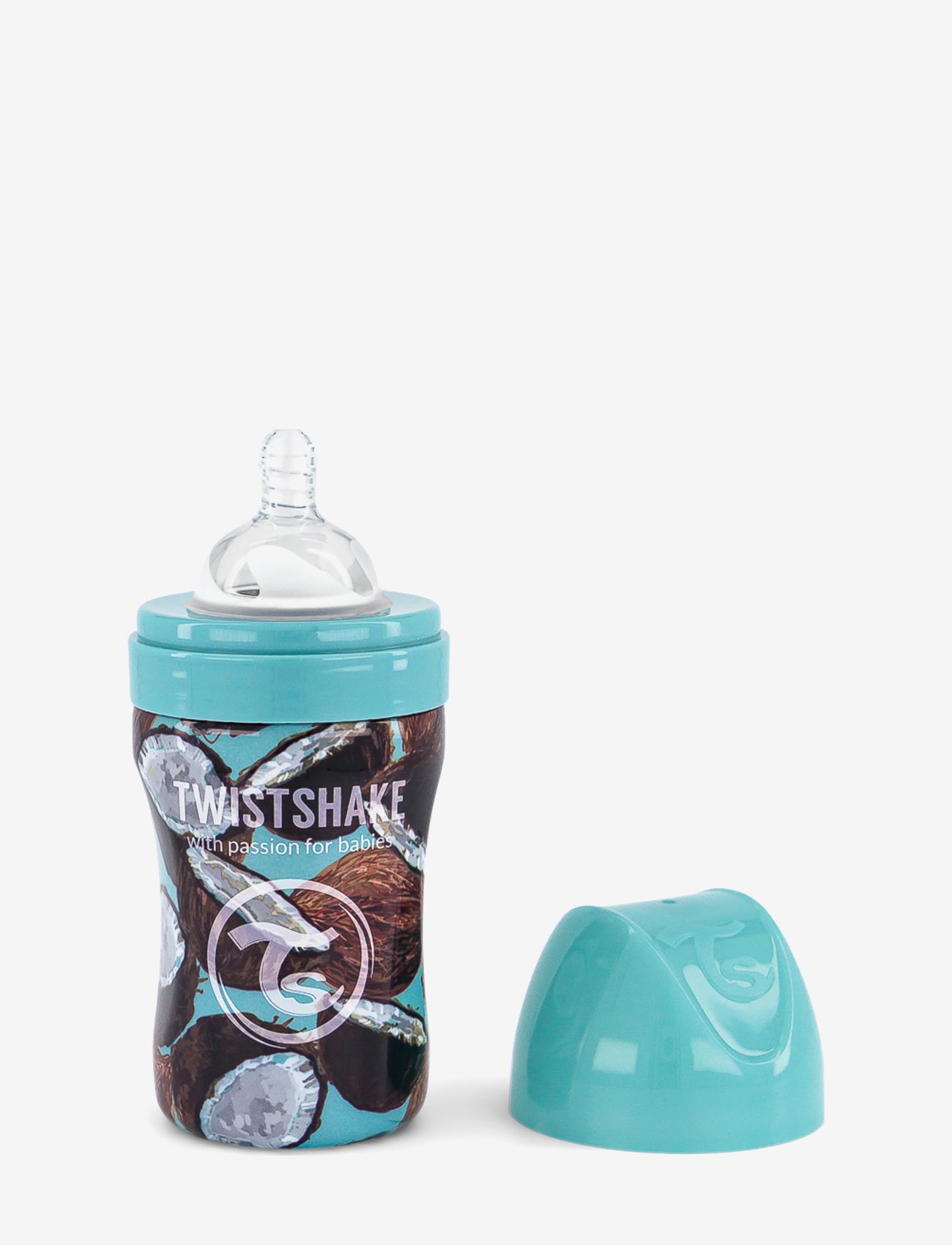 Twistshake - Twistshake Anti-Colic Stainless Steel 260ml Coconut - sutteflasker - white - 1