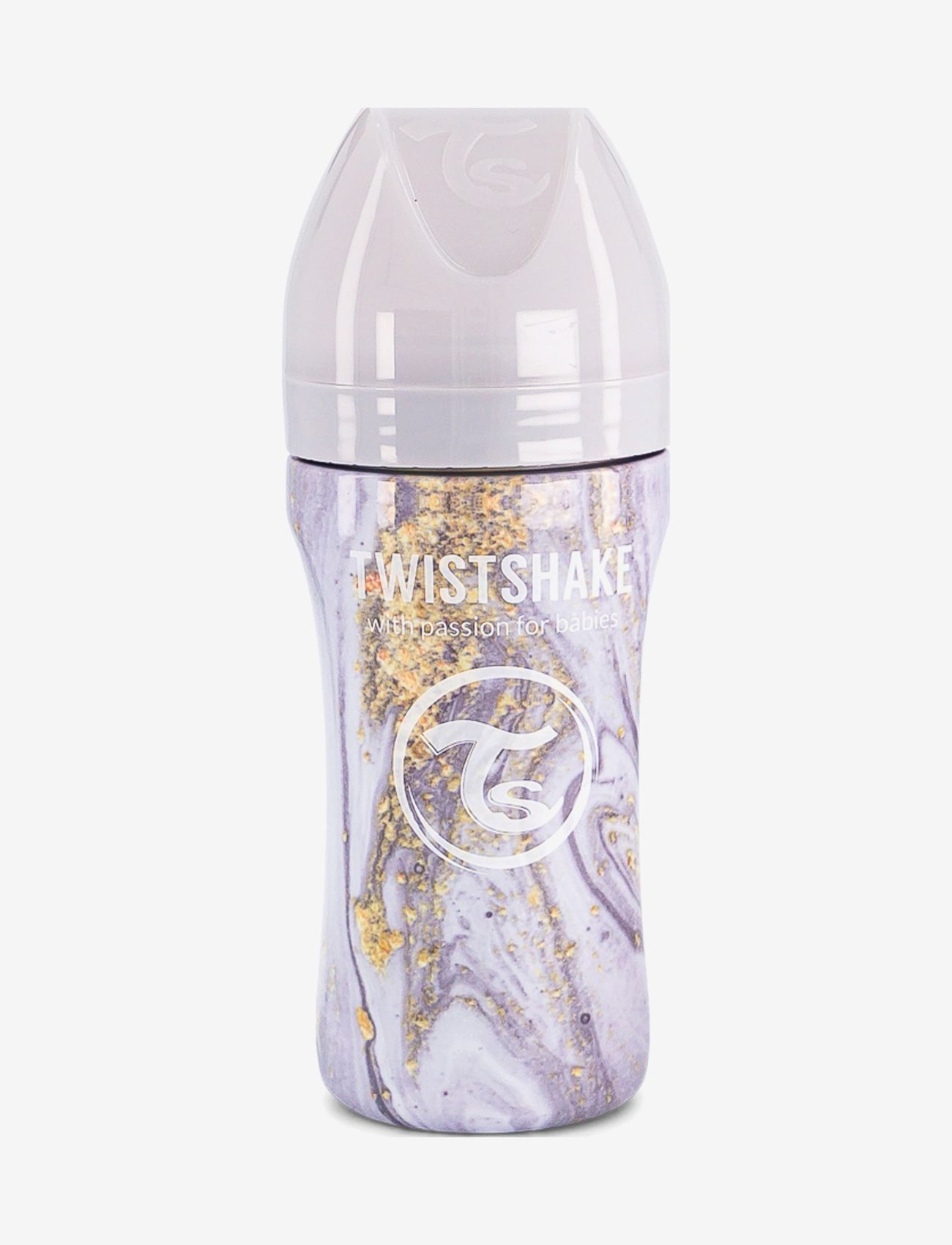 Twistshake - Twistshake Anti-Colic Stainless Steel 330ml Marble Grey - sutteflasker - grey - 1