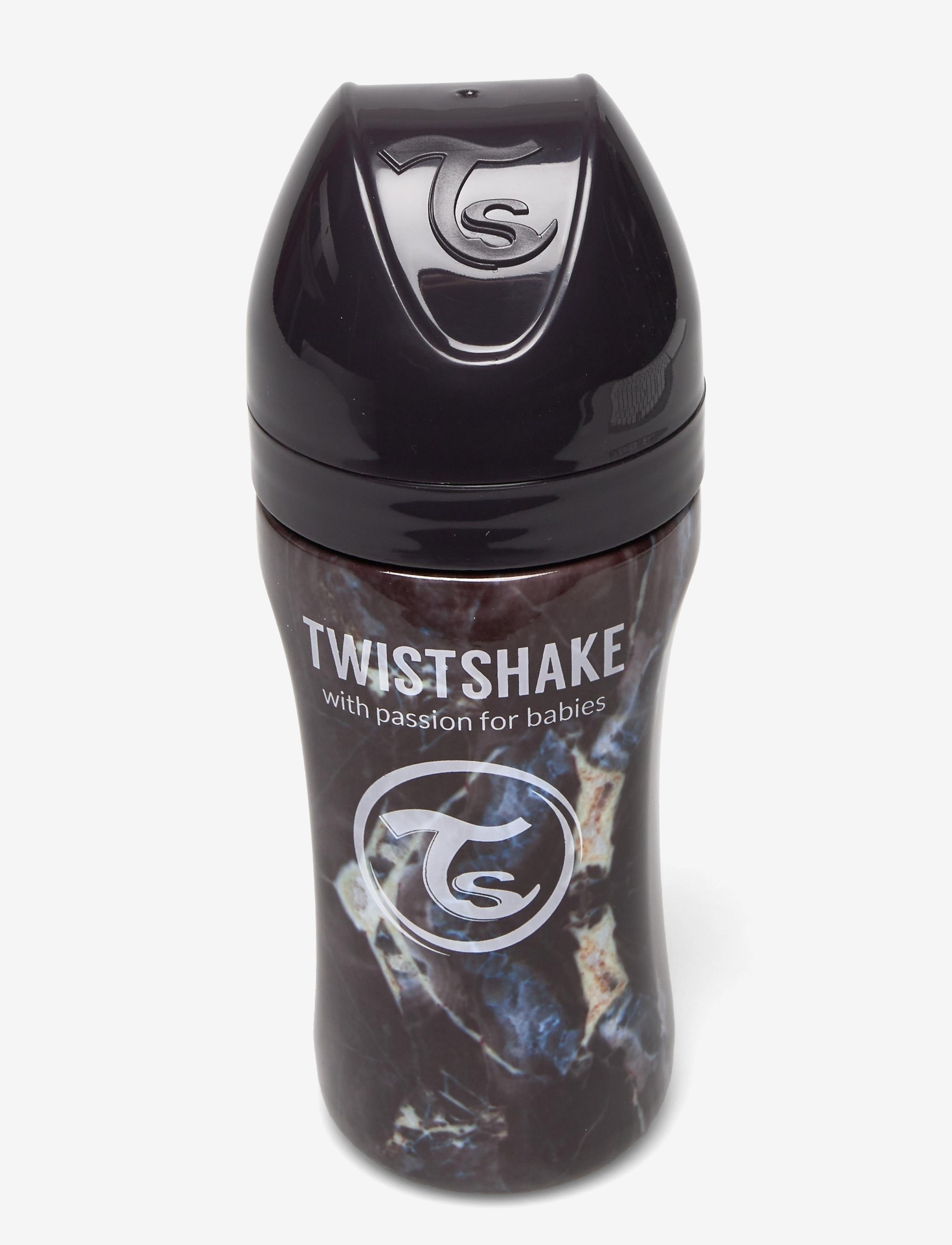 Twistshake Twistshake Anti-Colic Stainless Steel 330ml Marble Black - Babyprodukter - MARBLE BLACK / black