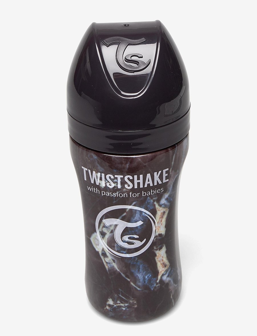 Twistshake - Twistshake Anti-Colic Stainless Steel 330ml Marble Black - babyflaschen - marble black - 0