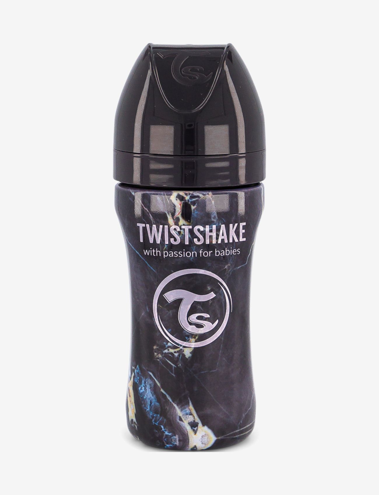 Twistshake - Twistshake Anti-Colic Stainless Steel 330ml Marble Black - babyflaschen - marble black - 1