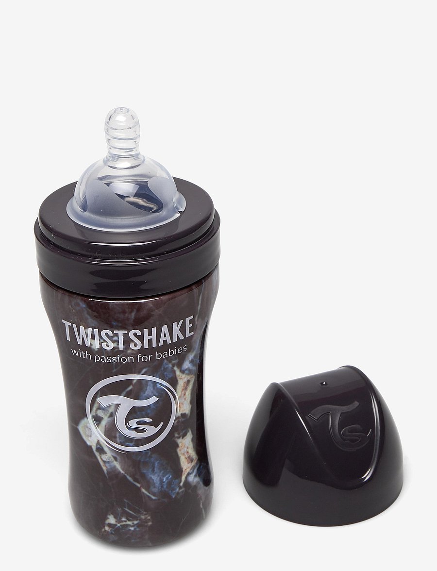 Twistshake - Twistshake Anti-Colic Stainless Steel 330ml Marble Black - babyflaschen - marble black - 1