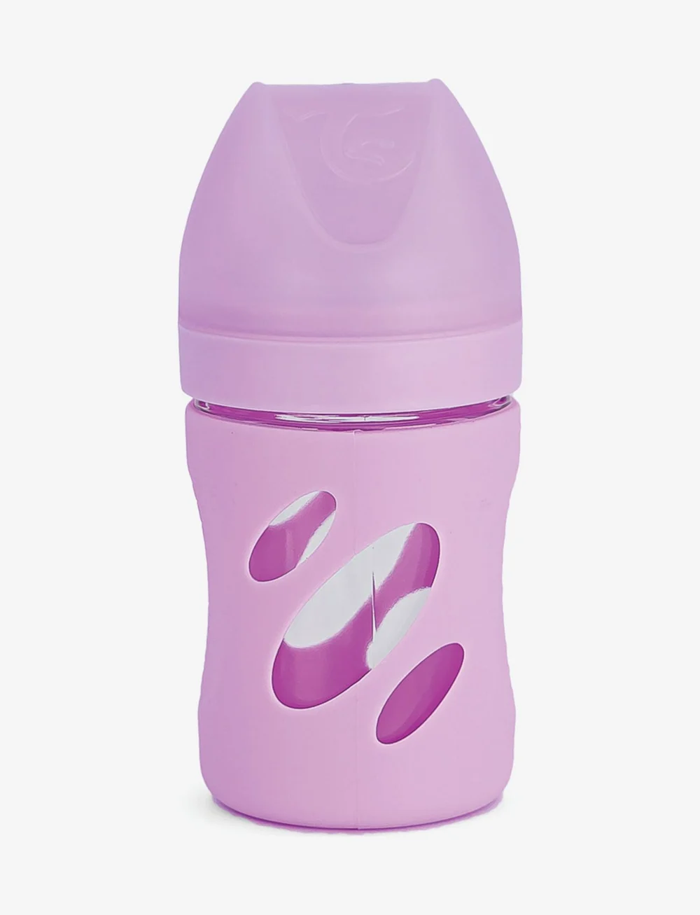 Twistshake - Twistshake Anti-Colic Glass Bottle 180ml Pastel Purple - tåteflasker - purple - 1