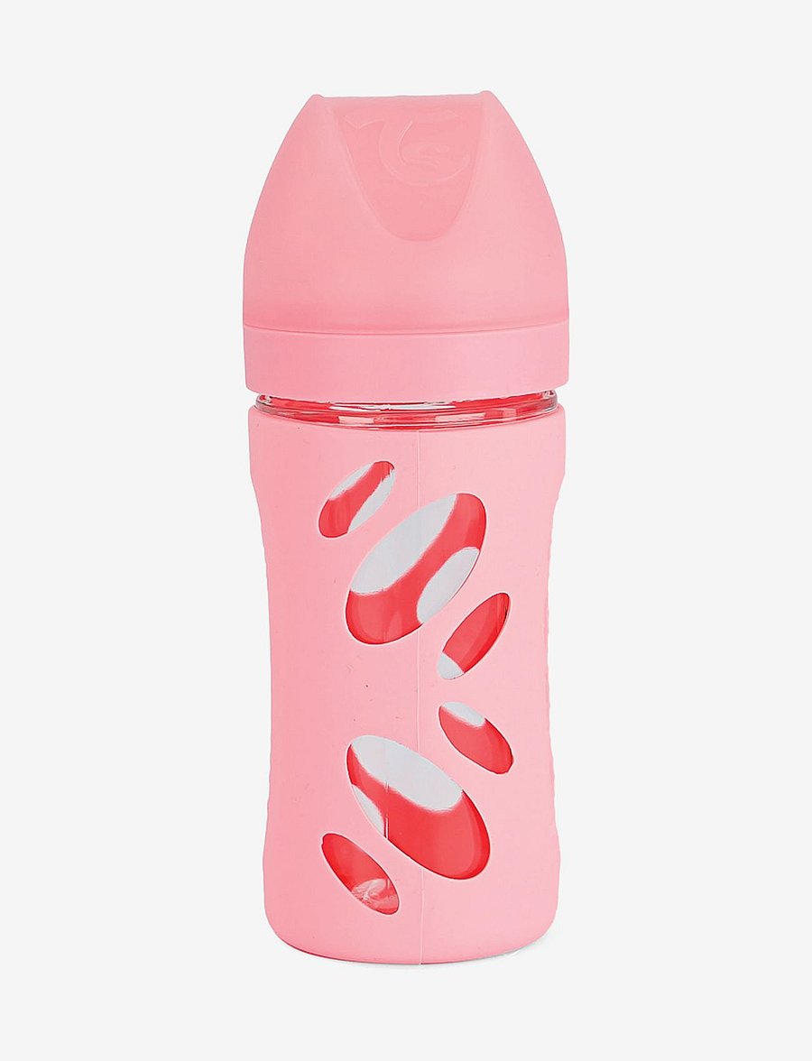 Twistshake - Twistshake Anti-Colic Glass Bottle 260ml Pastel Pink - babyflaschen - pastel pink - 1
