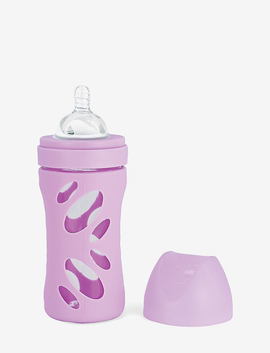 Twistshake - Twistshake Anti-Colic Glass Bottle 260ml Pastel Purple - babyflaschen - purple - 0