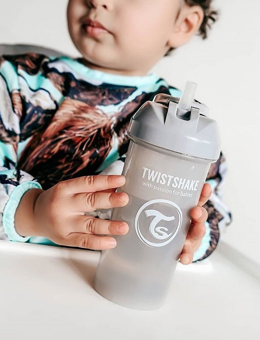 Twistshake - Twistshake Straw Cup - gobelets à bec - pastel grey - 0