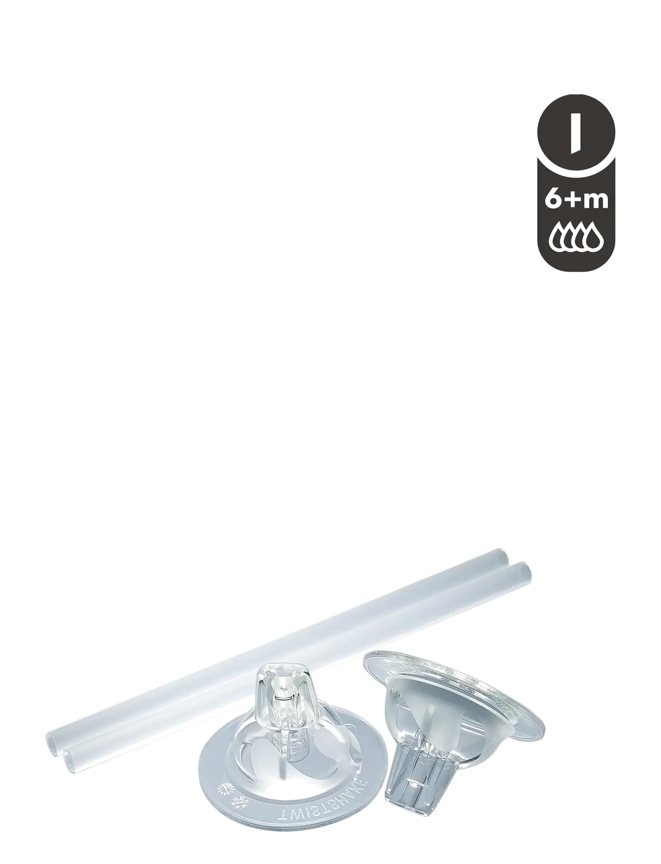 Twistshake Straw Baby Bottle Teat, 6 M, Bottles & Accessories, Weiß - Kinder