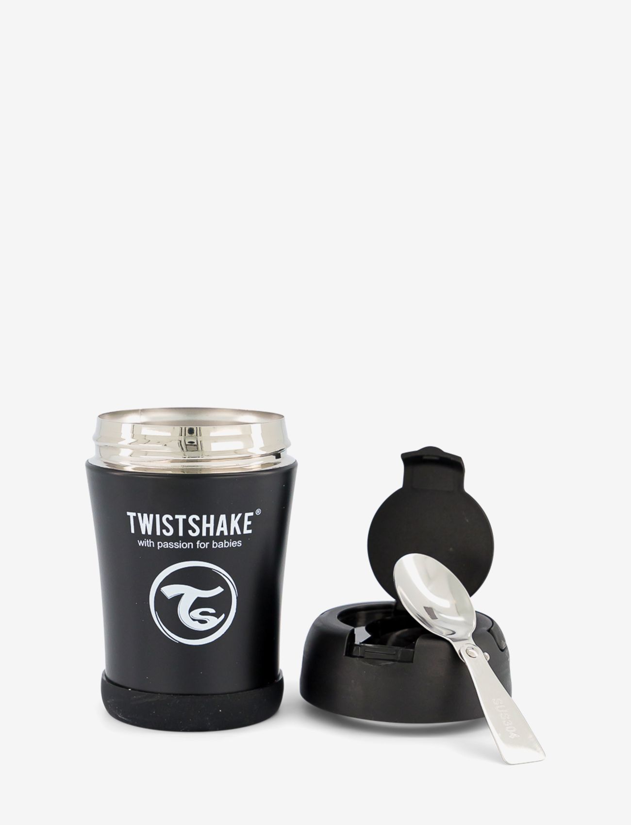 Twistshake - Twistshake Insulated Food Container 350ml Black - termoflasker - black - 3