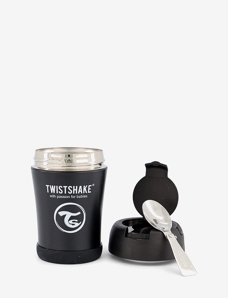 Twistshake - Twistshake Insulated Food Container 350ml Black - thermosflaschen - black - 3