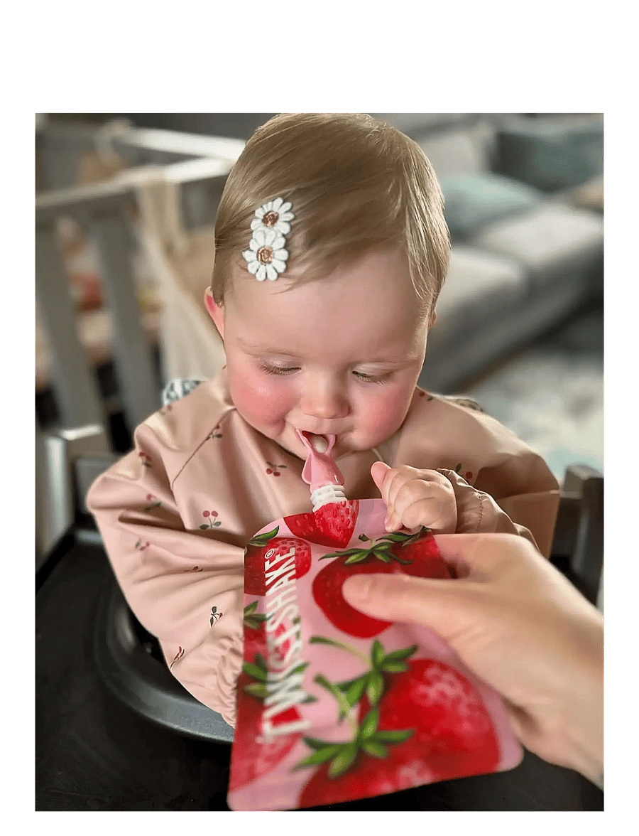 Twistshake - Twistshake 3x Squeeze Bag spoon - lebensmittelbeutel - pink/blue/grey - 1