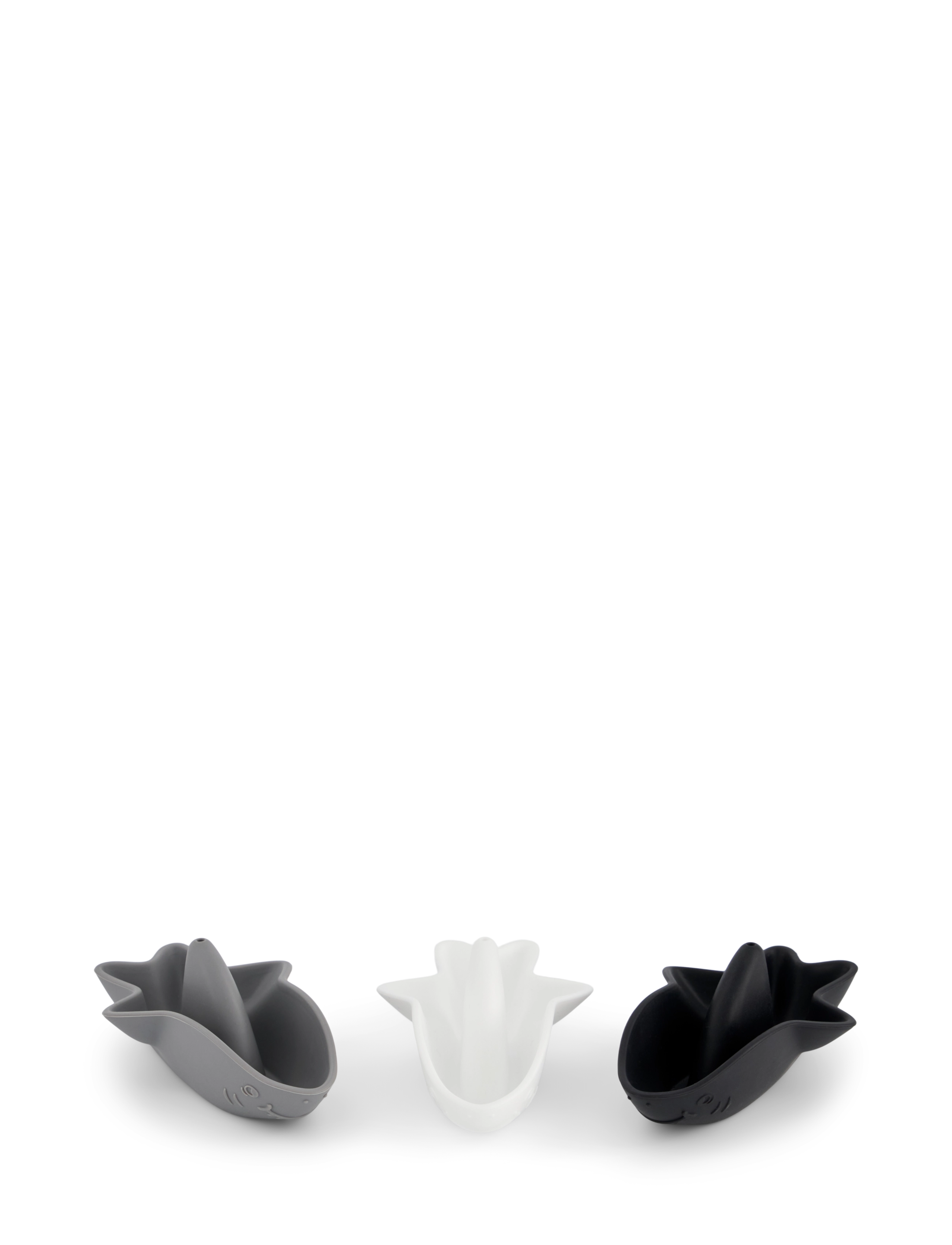 Twistshake Twistshake 3x Silicone Shark Bath Toy Pastel Grey - Bade- und Wasserspielzeug - PASTEL GREY / grey