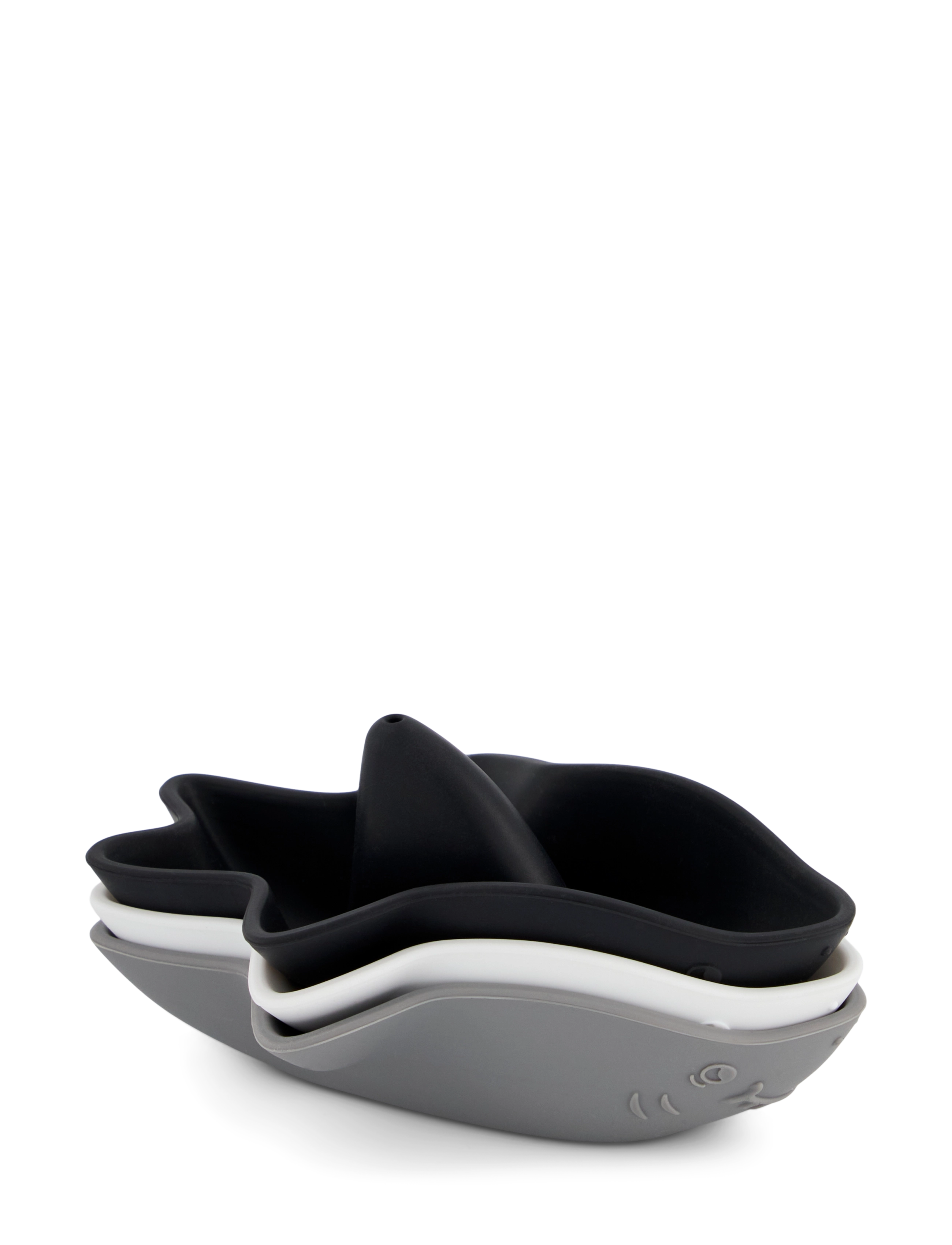 Twistshake - Twistshake 3x Silicone Shark Bath Toy Pastel Grey - vanniaeg - pastel grey - 2