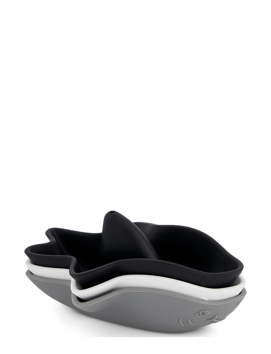 Twistshake - Twistshake 3x Silicone Shark Bath Toy Pastel Grey - vanniaeg - pastel grey - 2