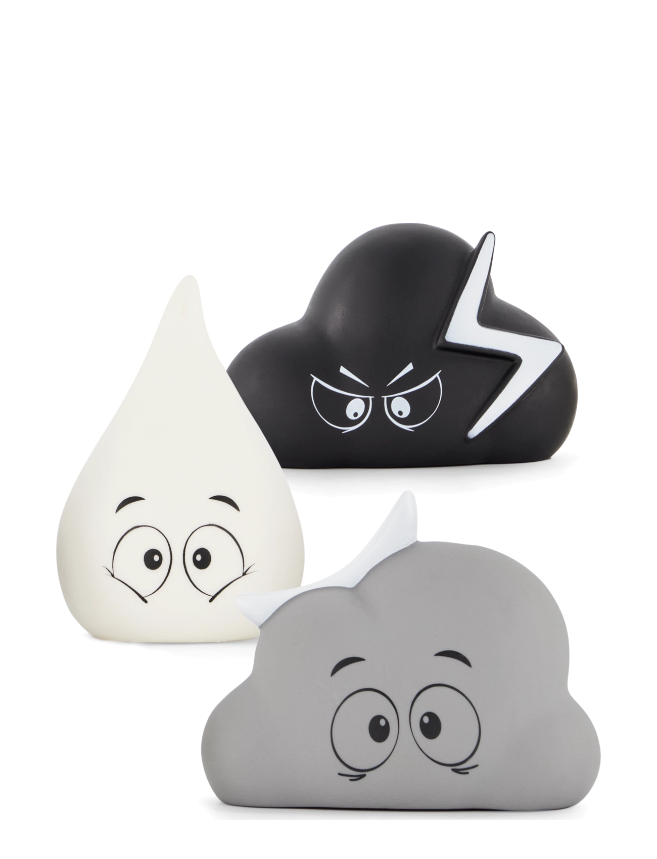 Twistshake Twistshake 3x Cloud Squeeze Bath Toy Pastel Grey - Vannimänguasjad - PASTEL GREY / grey