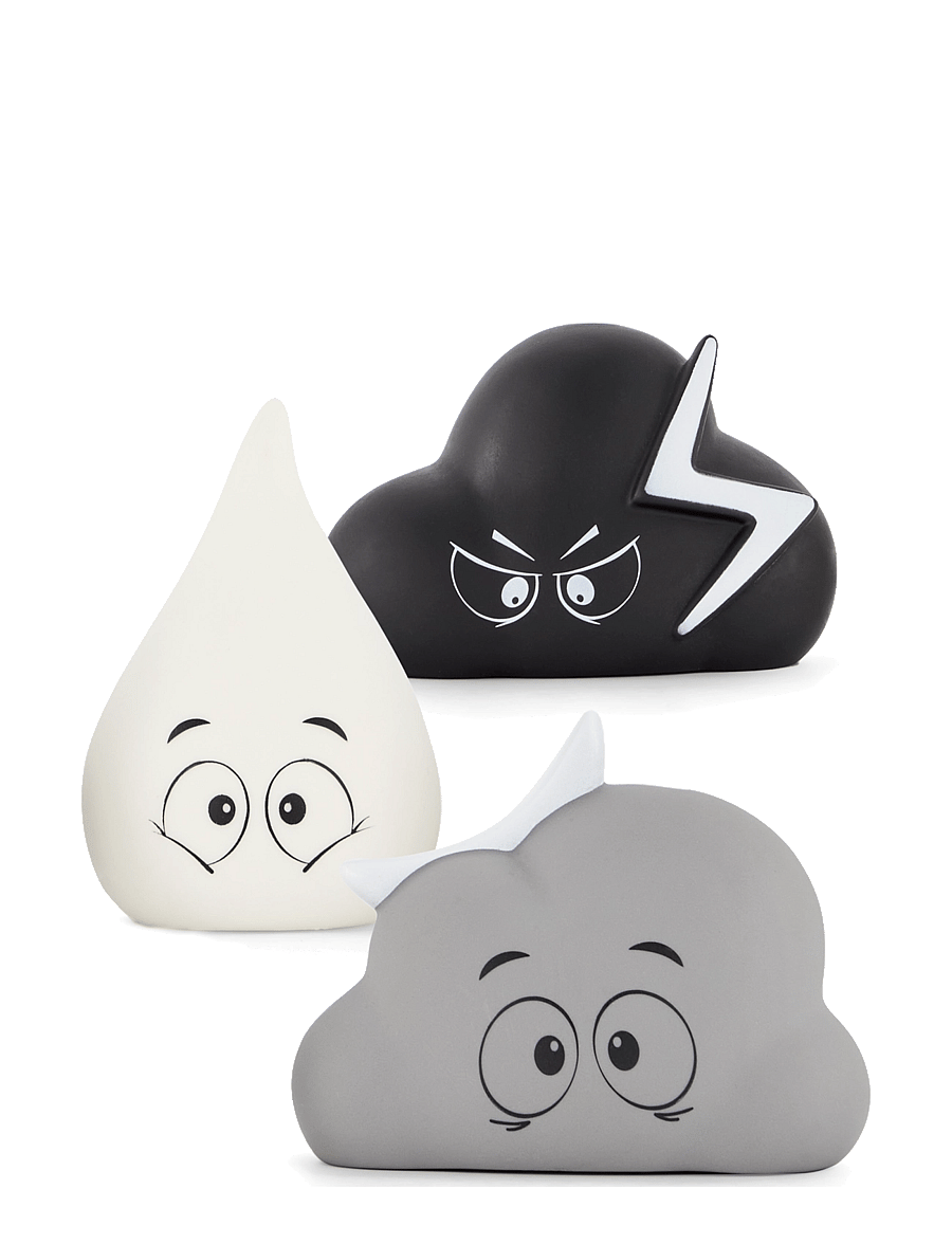 Twistshake - Twistshake 3x Cloud Squeeze Bath Toy Pastel Grey - vanniaeg - pastel grey - 0