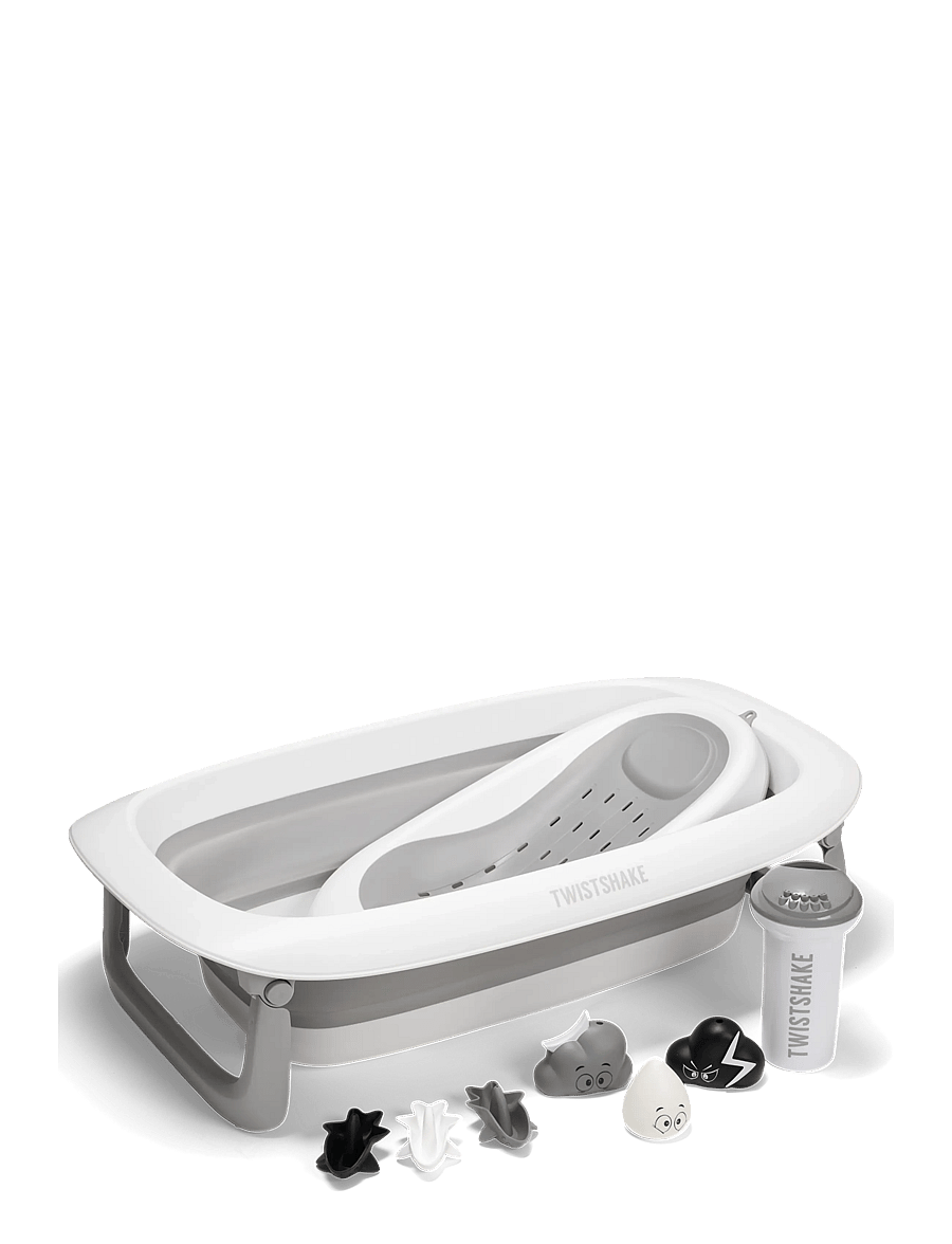 Twistshake - Twistshake Luxury Bath Kit with Bath Stand Pastel Grey V2 - badewannen & zubehör - pastel grey - 0