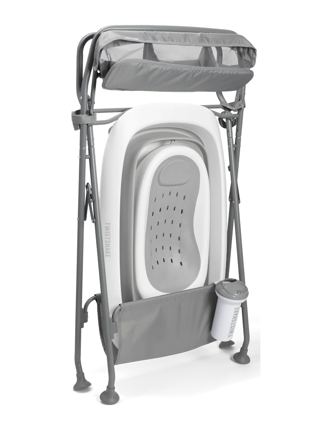 Twistshake - Twistshake Luxury Bath Kit with Bath Stand Pastel Grey V2 - vannid ja tarvikud - pastel grey - 1