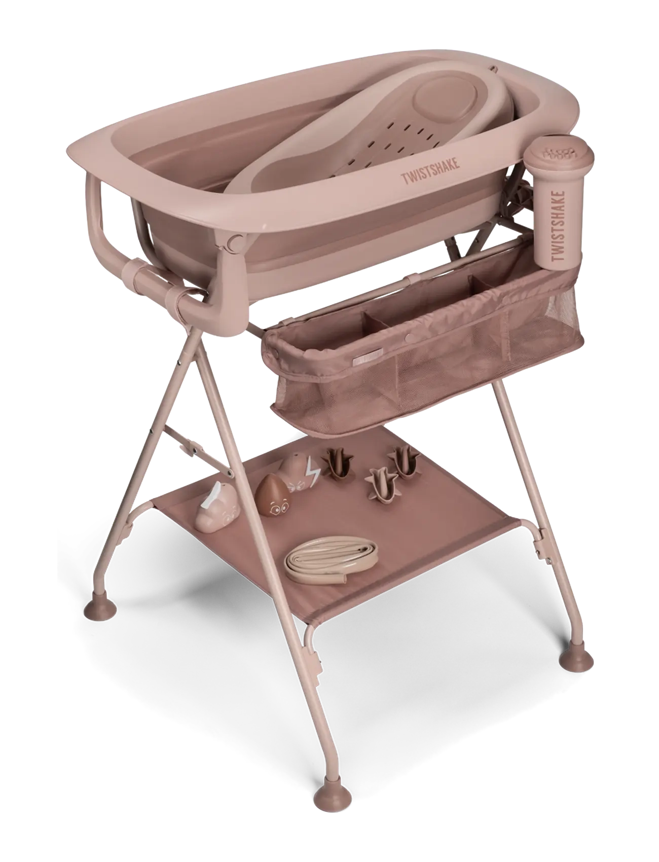 Twistshake Twistshake Luxury Bath Kit with Bath Stand Faded Pink V2 - Vannid ja tarvikud - FADED PINK / pink/rose
