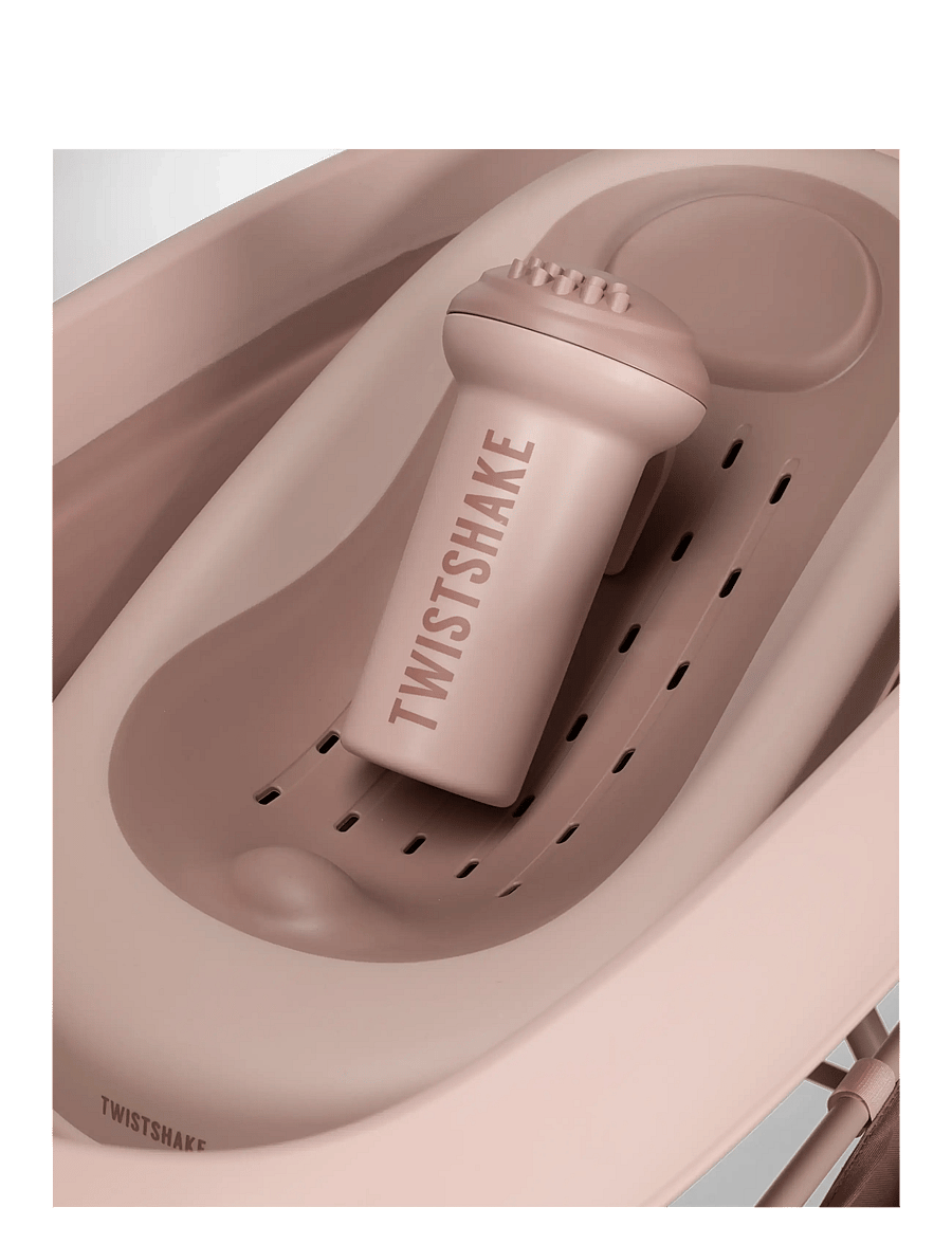 Twistshake - Twistshake Luxury Bath Kit with Bath Stand Faded Pink V2 - vannid ja tarvikud - faded pink - 4